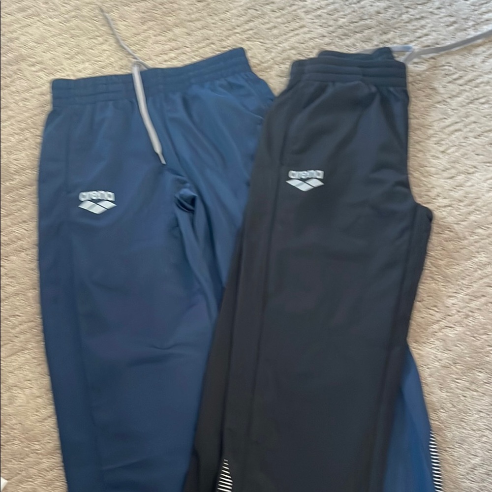 New!!  Arena Team Line Joggers Blue Black Relaxed Fit Sweatpants